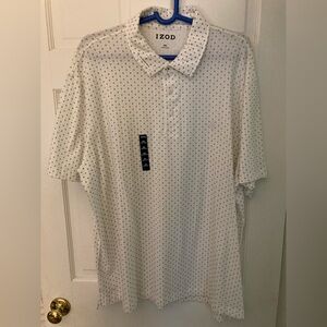 NEW w TAGS IZOD SHORTSLEEVED 3 Button Collared Shirt Sz XXL